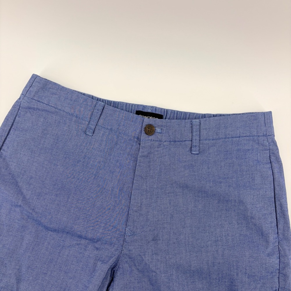 Bonobos Elastic Waist Shorts Size M Casual Summer Chambray Blue
